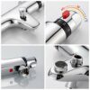 Solepearl Thermostatic Bath Shower Mixer Tap Modern Bathtub Shower Bath Mixer Valve Anti Scald Tap, Thermostatic Exposed Shower Mixer Valve with