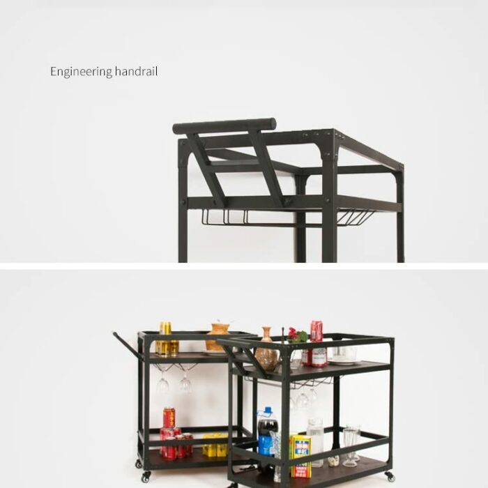 LIUZH Hotel Restaurant Drinks Trolley Moving Tea Cake Trolley Carts Creative Car Kitchen Cart