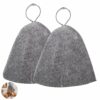 2PCS Durable Sauna Hat Felt Material Sauna Accessories Breathable Head Protection Ideal for Sauna Hot Spring Bathroom