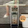 Bathroom Storage Cabinet for Small Space and Corner, Free Standing Toilet Paper Organizer with Drawer and Top Slot, White