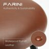 Farini Bar Stools Set of 4, Handwoven Rattan Back Industrial Modern Counter Height Dining Chairs with Faux Leather Seats