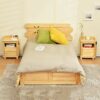 CZDYUF Multifunctional storage lock for bedside table, bedroom, bedside table, left and right side, can be adjusted, Wood
