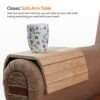 WINSOME Wooden Sofa Arm Tray Foldable Sofa Tray Couch Armrest Table Flexible Arm chair Tray Perfect for Drink Snacks, Magazine, and Remote
