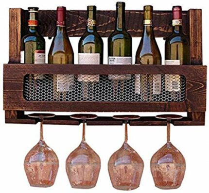 NEOCHY Wine Rack Modern Wall-Mounted Goblet Hanging Wine Glass Rack Kitchen Bar Bar Decoration Floating Drunk Driving