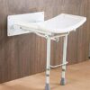 taimowei Wall-Mounted Shower Seat Stool, Aluminum Alloy Foldable Bath Stool Adjustable Height Bath Chair,Household Goods