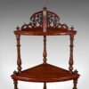 Antique Corner Whatnot, English, Walnut, Country House Display Stand, Victorian