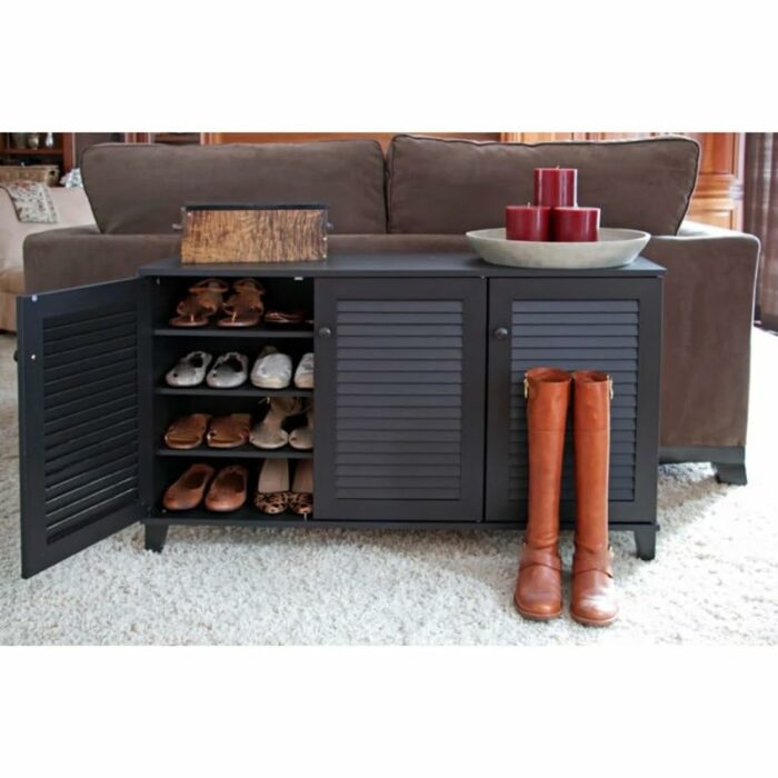ZCMEB Home Foyer Corridor Shoe Cabinet Finished Wooden Door Shoe Cabinet Entryway Shoe Storage Cabinet