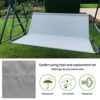 WMLBK Replacement Garden Swing Seat Cover,Durable 900D Oxford Fabric Waterproof & UV Resistant Swing Chair Cover Outdoor Garden Swing Chair Cover