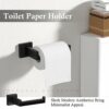 5-Pieces Matte Black Bathroom Accessories Set, 23.6 Inch Bath Towel Bar Set, SUS 304 Stainless Steel Bathroom Hardware Set, Towel Racks for Bathr