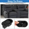 Spring.Rd 2 Pack Set Recliner Replacement Parts, Durable Recliner Release Pull Handle with Recliner Pull Cable Repair Replacement Part Compatible
