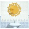 3D Crystal Lighting Sticker Mirror Restaurant Bedroom Corridor Mirror Wallpaper Restaurant Stereo Wall Sticker Stylish and Populardurable