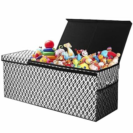 SZSJA Extra Large Toy Box for Girls Storage Chests Toy Storage Boxes with Flip-top Lid Kids Big Toy Organizer Toy Chest for Boys Foldable Toy Bin