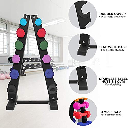 ZXYWW Weight Racks Strength Training Equipment, 6 Tier Dumbbell Rack Plate Trees for Home Gym Weight Lifting, Load-Bearing 880Lb