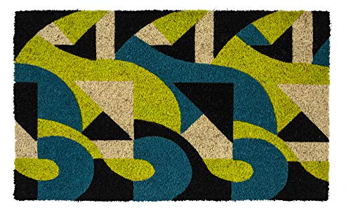 Entryways Victoria and Albert Museum Art Deco Coir Doormat, Multi, 45 x 75