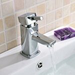 Boston Cloakroom Basin Mono Mixer Tap Chrome Square Single Lever