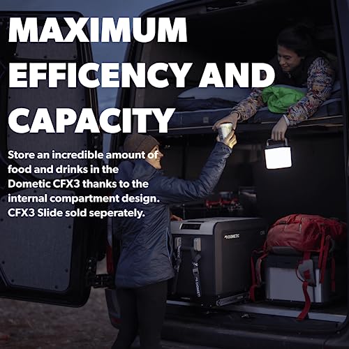 Dometic CFX3 100-Liter Portable Refrigerator and Freezer, Powered by AC/DC or Solar