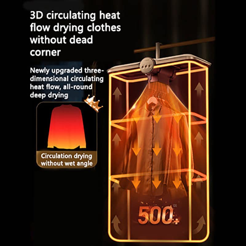 PUFYA 400W Portable Folding Dryer, Electric Clothes Dryer Machine, 8 Hours Smart Timing, Temperature Control Double Protection, Wardrobe Dryer fo