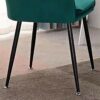 dining chair Kitchen Dining Room Furniture Chairs 4x Dining Chairs Kitchen Chair Velvet Corner Chairs with Ergonomic Armrests Backrest and Metal