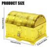 YOYIAG Pirate Treasure Chest Gold Treasure Chest Children's Birthday Plastic Pirate Retro Treasure Chest with Lock and Key Jewellery Storage Trea