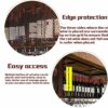 SUCHETA Wine Rack Wall-Mounted Inverted Wine Glass Rack Surrounding Edge Design Iron Hanging Ceiling Decoration Shelf Industrial Bottle Holder Wi