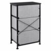 Amazon Basics Fabric 3-Drawer Storage Organizer Unit for Closet, Black