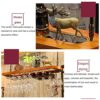 wine racks metal Creative Wrought Iron Wine Rack, Upside Down Goblet Wine Holder, Bar Hanging Wine Storage Shelf, Wine Cabinet Bar Hanger, Househ