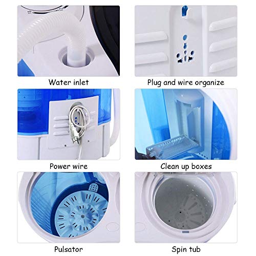 XIAOJUN Portable Compact Twin Tub Mini Washing Machine Condos Motor Homes RV's Camping Compact size Washing Machine