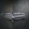 Beelee Rustproof Corner Triangular Bath Shelf Shower Caddy,Wall Mounted Stainless Steel Basket Dishrack for Shampoo Conditioner Bathroom Kitchen