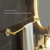 Towel Bar Brushed Gold Towel Rail Space Aluminum bathroom towel rack Wall Mounted Towel Holder Double Rod Storage Rack for Bathroom, Kitchen, Toi