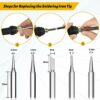 Soldering Iron Kit, 60W Adjustable Temperature 200-450°C Soldering-Iron Gun Kit,Welding Tools with ON/Off Switch,5 Soldering Tips,Desoldering Pum
