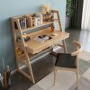 ZLXDP Furniture Sets Solid Wood Tables And Chairs Sets Study Tables And Bookshelves Furniture Sets Student Study Table Sets (Color : 3-pack, Size