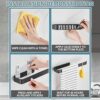 ANOTHEEE Hand Towel Holder Black Towel Ring Self Adhesive Towel Rail for Bathroom, Towel Rail Self Adhesive With 2 Pac Self Adhesive Hooks SUS304