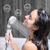 Ulinek Shower Head Filter, Shower Head 2 Layers Filtration Chlorine Carbon Fiber, High Pressure Water Saving Purifying Shower Head, Adjustable Sp