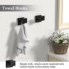 5-Pieces Matte Black Bathroom Accessories Set, 23.6 Inch Bath Towel Bar Set, SUS 304 Stainless Steel Bathroom Hardware Set, Towel Racks for Bathr