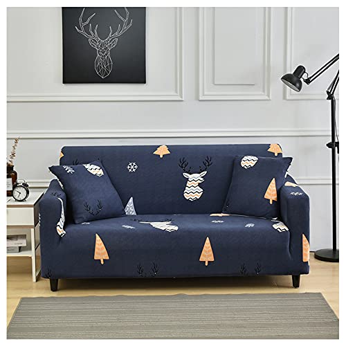 Hggzeg Sofa Cover, High Stretch Elastic Fabric 1 2 3 Seater Sofa Slipcover Chair Printed Couch Cover Non Slip Furniture Protector Cover, Machine
