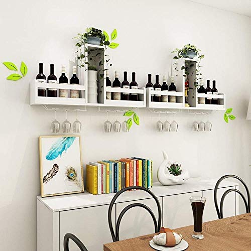 NEOCHY Wine Rack Modern Wall-Mounted Wine Box Home Living Room Simple Decorative Wine Bottle Display Stand