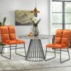 Warmiehomy Dining Chairs Set of 2,Foldable Velvet Chair Upholstered Chair with Black Metal Legs&Soft Backrest Reception Chair Padded Seat for Liv