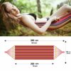 VANTHEIR 260 * 150cm Double Canvas Hammock with Spreader Bars, Durable Portable Hammock with Travel Bag, Comfortable Fabic Swing Chair, Load Capa