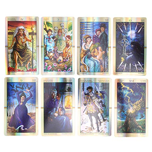 ALREMO HUANGXING - Tarot Deck, Watercolor Images Beautiful Vivid Rich Details English Divination Cards for Party for Friends for Home
