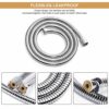 Magichome Stainless Steel Shower Hose, Standard UK Universal Thread Fitting to Fit Any Standard UK Shower Head, 1.5M, Complete with Plastic Washe