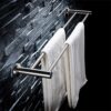 Towel Bar 304 Stainless Steel Double Lever Towel Bracket Towel Rail Wall Hanging Towel Holder for Bathroom Balcony Kitchen Towel Rack Modern and