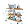 THYKL Kitchen Furniture Multi-layer Partition Multifunctional Storage cart With Wheeled Kitchen Trolley (Color : Argento, Size : 84cm*64cm)