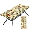 Tablecloth for Folding Table, boho Picnic Table Cover, Waterproof Fitted Table Covers for 6 Foot Tables, Elastic Rim Plastic Table Cover for Picn