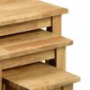 Julian Bowen Coxmoor Nest of Tables, Oak,Height: 48, Width: 50, Depth: 35cm