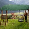 YARNOW Swing Top Cover & Swing Seat Cover - Replacement Canopy for Swing Seat Chair Hammock Cover Top Garden Outdoor/Three-seat 195x125cm (Dark G