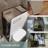 CIADAZ Toilet Paper Storage Stand, Multi-Purpose Storage Cabinet Unit for Small Space, Slim Bathroom Storage Cabinet with 3 Drawers - No Installa