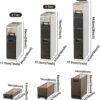 Bathroom Floor Cabinet Vertical Storage Unit Slim Toilet Paper Storage Cabinet 4 Tier Bathroom Floor Cabinet With Storage Drawers Tower Capacity