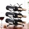 ZYZMH Wine Rack Metal Freestanding Kitchen Storage Stand Wine Cabinet Grape Wine Shelf Display Bar