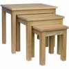 Vida Designs Oakridge Nest of Tables, Wood, Oak