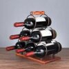 ZYZMH Countertop Wine Rack 6 Bottle Wine Storage Holder Stand Metal Tabletop Wine Organizer Rack Home Decor Bar Wine Cellar Wine rack
